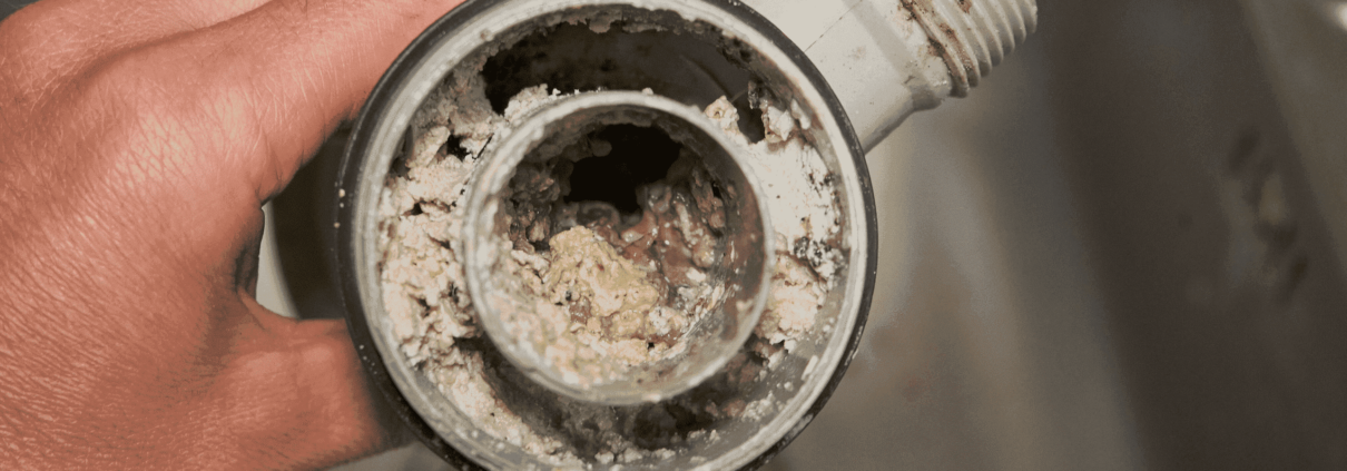 Fat, oil and grease build up in drain pipe